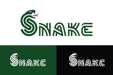 Snake logo with the title snake s snake viper design. Snake Text Logo