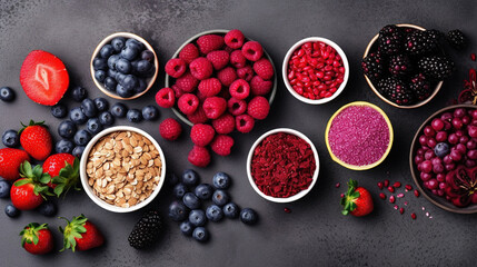 Obraz na płótnie Canvas Clean healthy food of fruits