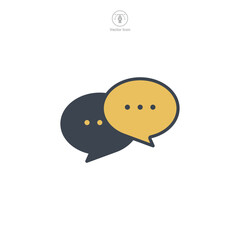 Speech Bubble icon symbol template for graphic and web design collection logo vector illustration