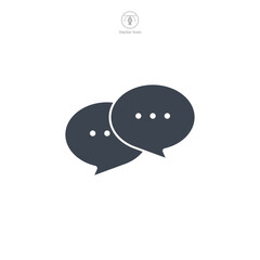 Speech Bubble icon symbol template for graphic and web design collection logo vector illustration