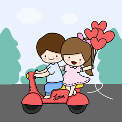 Young couple for Valentine's card