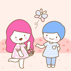 Young couple for Valentine's card