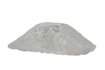 A mound of gravel isolated on a transparent background.