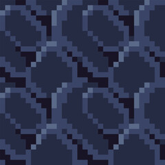 Grey stone seamless background. Seamless texture game ground pattern, pixel art style tile design. 8-bit sprite. Vector illustration.