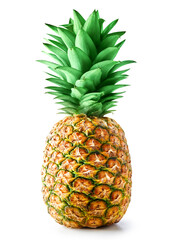 Fototapeta premium Pineapple isolated on white Clipping Path