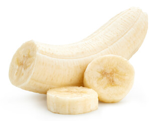 Banana slices Isolated with clipping path