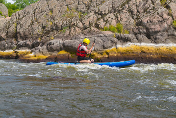 kayaking in the river