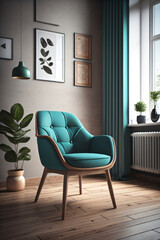 modern living room with sofa - Generative AI