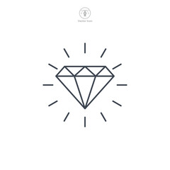 Diamond icon symbol template for graphic and web design collection logo vector illustration