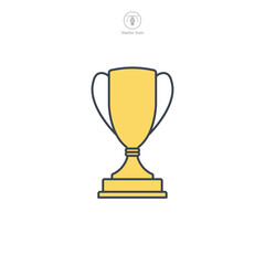 Trophy icon symbol template for graphic and web design collection logo vector illustration