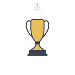 Trophy icon symbol template for graphic and web design collection logo vector illustration
