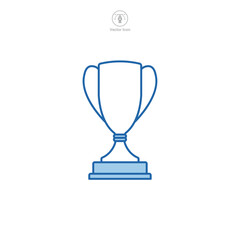 Trophy icon symbol template for graphic and web design collection logo vector illustration