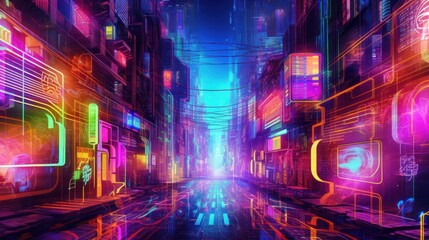 Fototapeta premium Futuristic art gallery