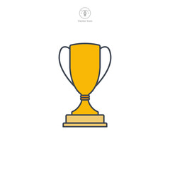 Trophy icon symbol template for graphic and web design collection logo vector illustration
