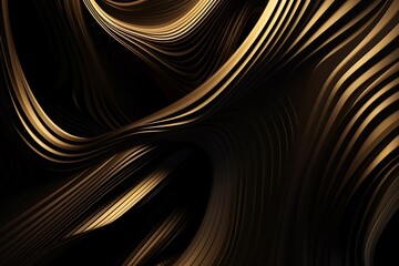 Gilded Dimensions: 3D Abstract Wallpaper with Dark Gold Elegance, 3d, abstract, wallpaper, three-dimensional, dark gold, design, background, geometric, modern, art,