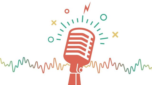 simple lineart podcast intro animation