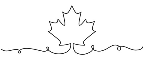Canada day line art style vector illustration