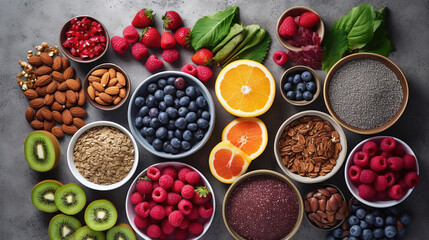 Obraz na płótnie Canvas Clean healthy food of fruits