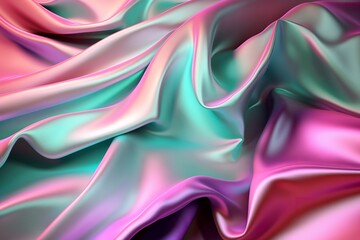 Mesmerizing Elegance: Abstract Colorful Smooth Waves Evoking a Sense of Holographic Beauty, abstract, colorful, smooth, wavy, elegant, holographic, mesmerizing, vibrant, art, design,