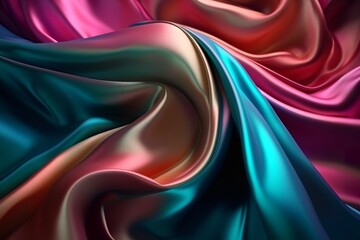 Mesmerizing Elegance: Abstract Colorful Smooth Waves Evoking a Sense of Holographic Beauty, abstract, colorful, smooth, wavy, elegant, holographic, mesmerizing, vibrant, art, design,