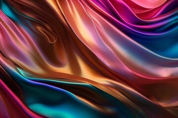 Fototapeta na wymiar Mesmerizing Elegance: Abstract Colorful Smooth Waves Evoking a Sense of Holographic Beauty, abstract, colorful, smooth, wavy, elegant, holographic, mesmerizing, vibrant, art, design,