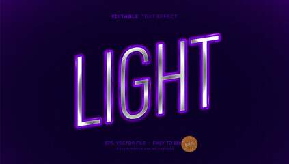 Glossy chrome purple editable text effect