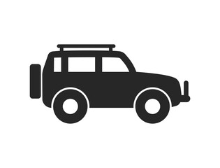 car silhouette 4x4 wheel drive simple icon