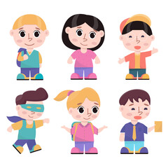 Set of people with various occupation and career