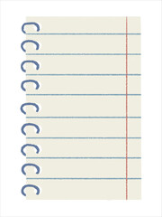 Cute paper stickers for notes. Rough, sloppy texture. Digital Bullet Journal.