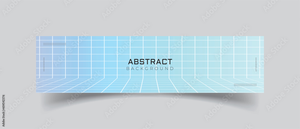 Wall mural linkedin banner with abstract pattern background