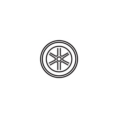 car wheel icon Tire service Alloy wheels icon for logo banner web app design - SVG File