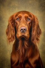 A photo of a Dachshund dog on a grey background