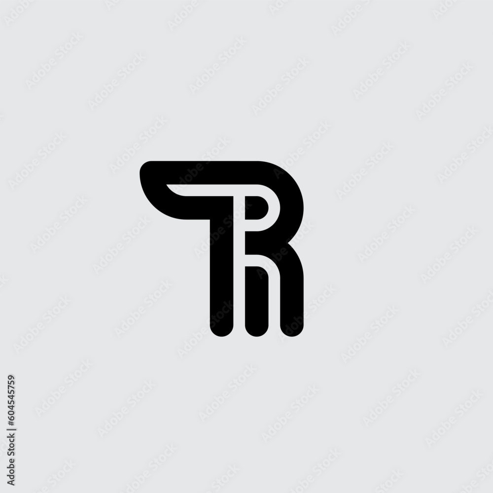 Poster r - rabbit. letter r in the shape of rabbit.