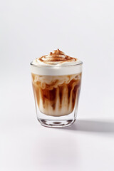 Chocolate, caffe mocha in a glass