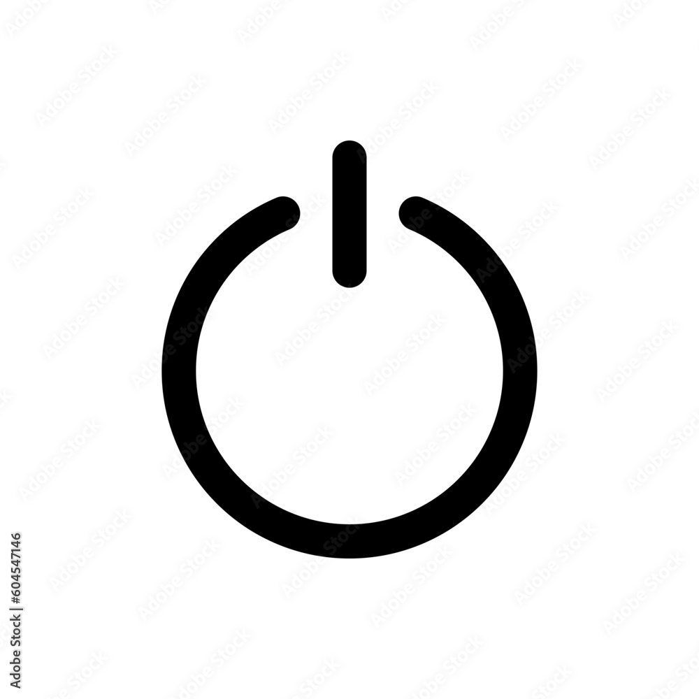 Poster power icon symbol. switch on and switch off icons , press start button . on off icon. web vector icon
