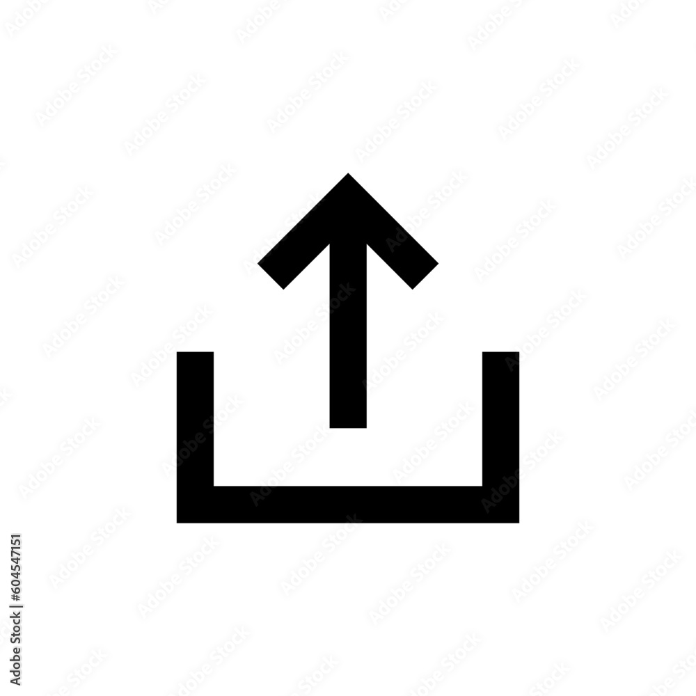 Aufkleber upload icon arrow up symbol. Scroll swipe up icon button - send, export icons. web vector icon