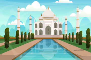 Fototapeta premium Beautiful scene with Taj Mahal in Mumbai