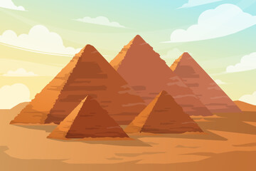 Fototapeta na wymiar Beautiful scene The Great Pyramid of Giza landmark in Egypt