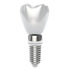 Dental implant model of molar tooth, cut out, as a concept of implantation teeth and dental surgery. Based on Generative AI