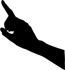 Silhouette illustration hand vector
