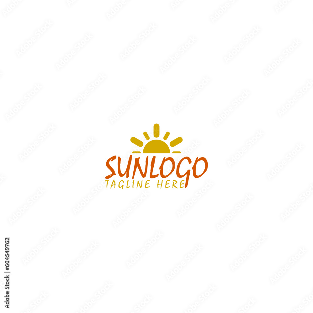 Wall mural Sun logo design template Icon isolated on white background