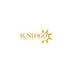 Fototapeta na wymiar Sun logo design template Icon isolated on white background
