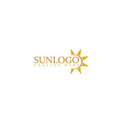 Sun logo design template Icon isolated on white background