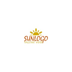 Sun logo design template Icon isolated on white background