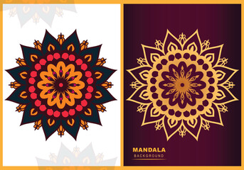 Round circle beautiful gradient color mandala design . Abstract creative for yoga, banner, wallpaper, invitation card, wedding card, decoration ornament