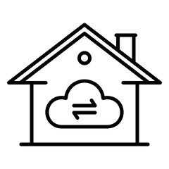 Home cloud computing network icon