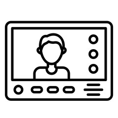 Intercom icon for communication in building and home network