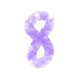 Number eight made of colorful numbers