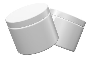 White Jars.Realistic 3D Rendering Mockup