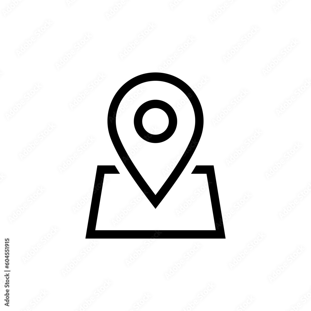 Fototapete location icon pin sign, map pointer place marker icons. web vector icon
